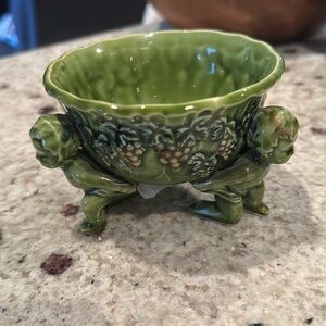 Lefton Small Cherub Bowl Grapevine Vintage Rare